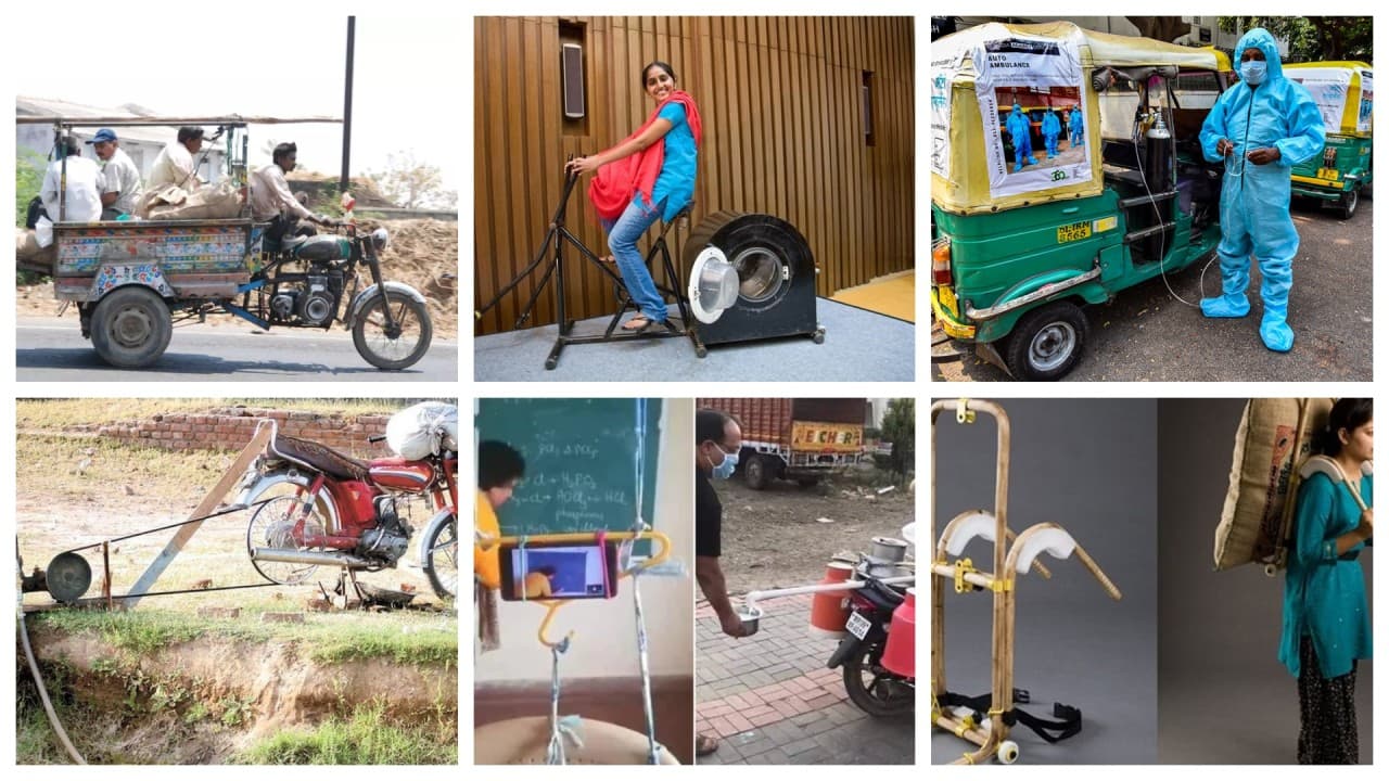 A collage of Indian frugal innovations